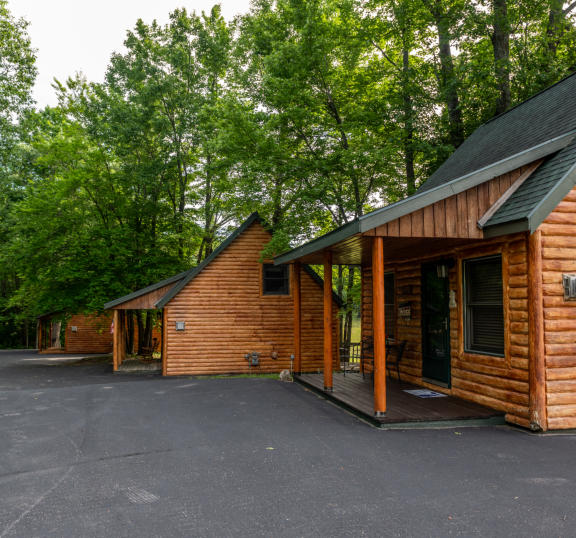This is a picture of one of the cabins at Beaver Creek Resort in Gaylord, MI
