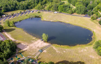 This is a picture of the trout lake at Beaver Creek Resort in Gaylord, MI